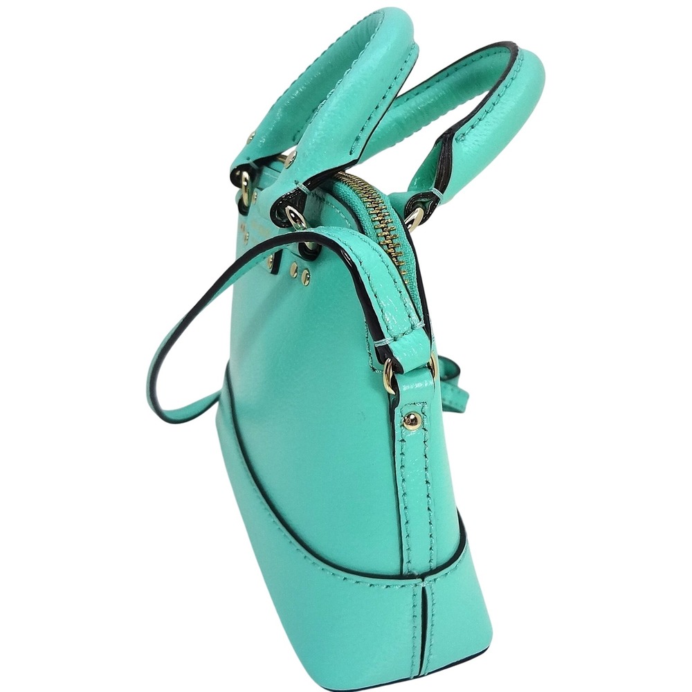 Kate Spade Wellesley Mini Rachelle Dome Satchel/Crossbody Mint Green Leather - Picture 2 of 6